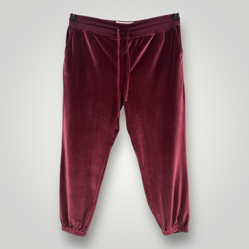 True Religion Red Velour Joggers Track Pants Sweatpants Womans 3XL Lounge‎ Y2K